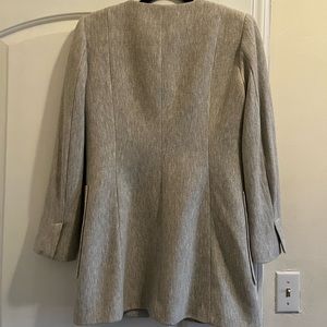 NWT Zara Gray Marl Frock Coat Jacket Pockets M